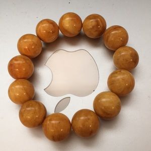 Amber  bracelet in 13 round ambers ( 1/2” )